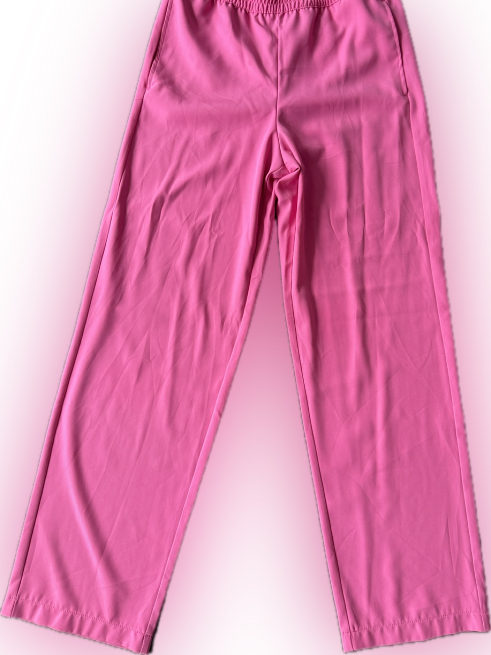 Bright Pink Wide-Leg Pants